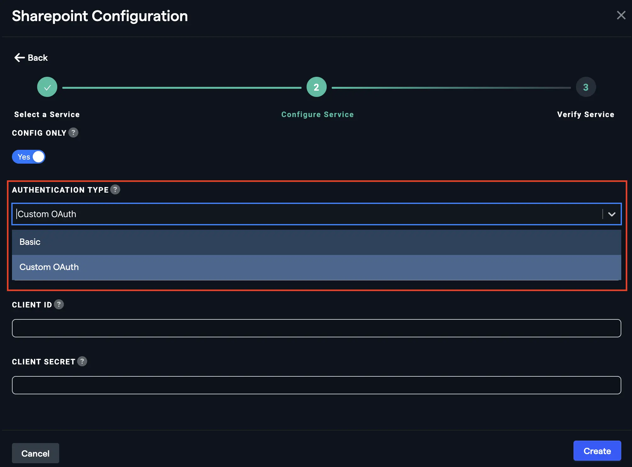 Config Only Authentication 