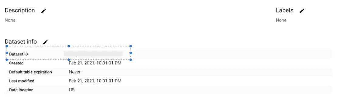 BigQuery Dataset ID