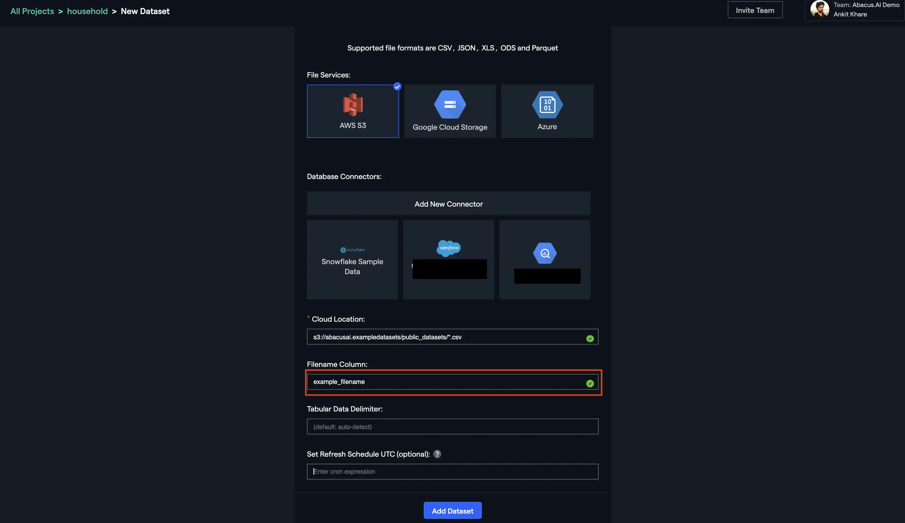 DataFromFileConnectors